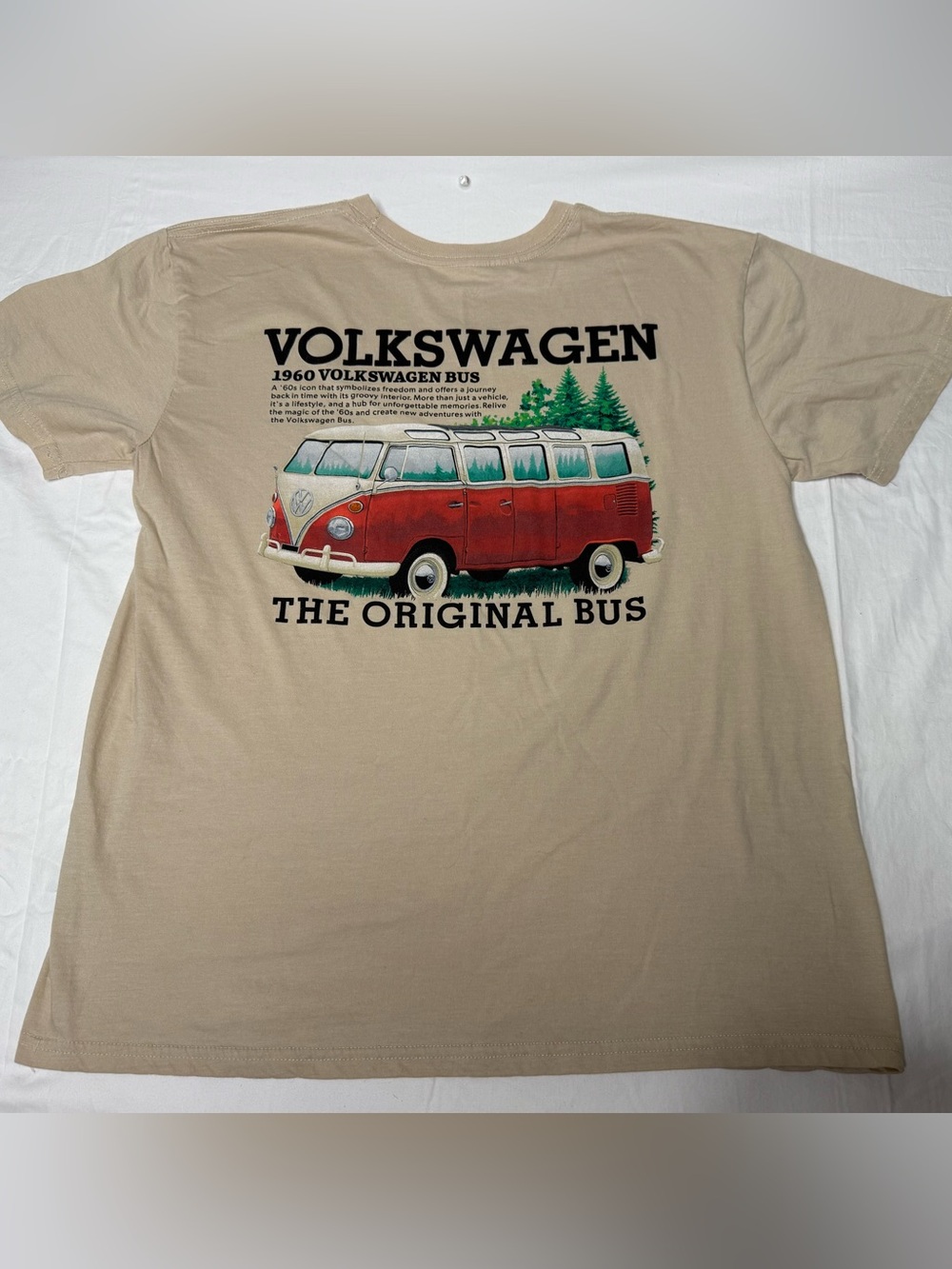 Volkswagen 1960 VW Bus Graphic T-Shirt Beige Large